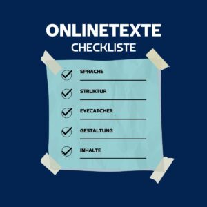 Checkliste gute Onlinetexte
