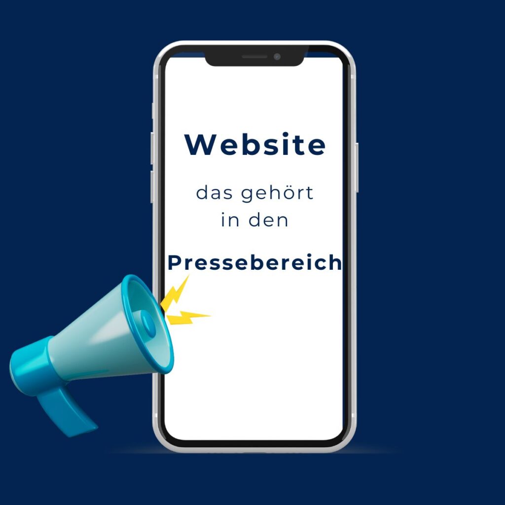 Pressebereich auf der Website
