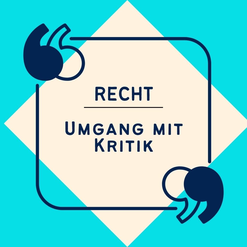 Umgang mit Kritik