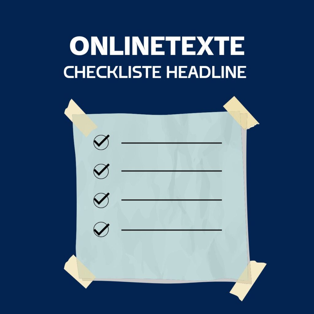 Online-Texte: Checkliste für starke Headlines