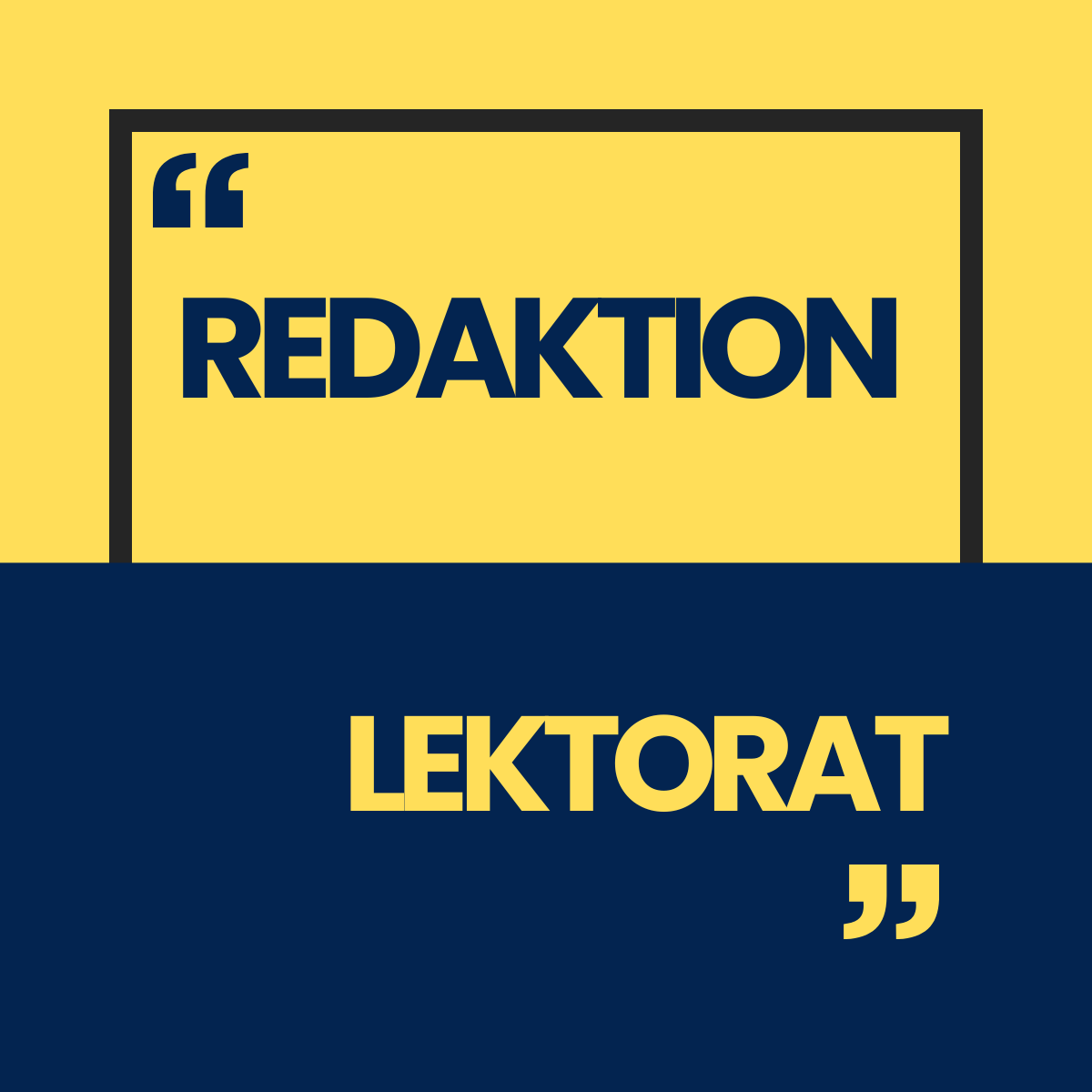 Redaktion und Lektorat